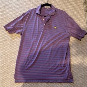 Masters Purple and Blue Striped Polo Shirt